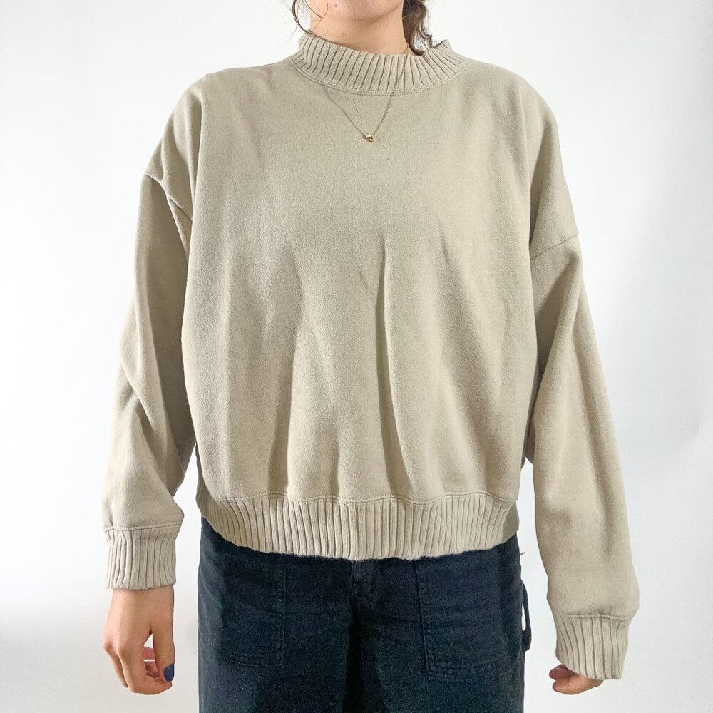 Gap Beige Mock Neck Sweater | Size Medium